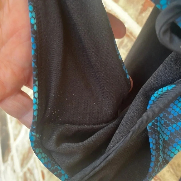 Swimsuits For All Turquoise Snakeprint One Piece Cut Out Lace Up Swimsuit - Picture 3 of 11